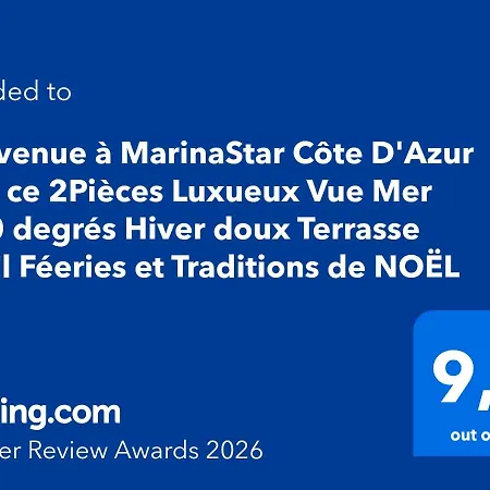 Apartment Bienvenue A Marinastar Cote Azur 55m2confort, Vue Mer, 200m De La Clim Et Garage Prive Villeneuve-Loubet